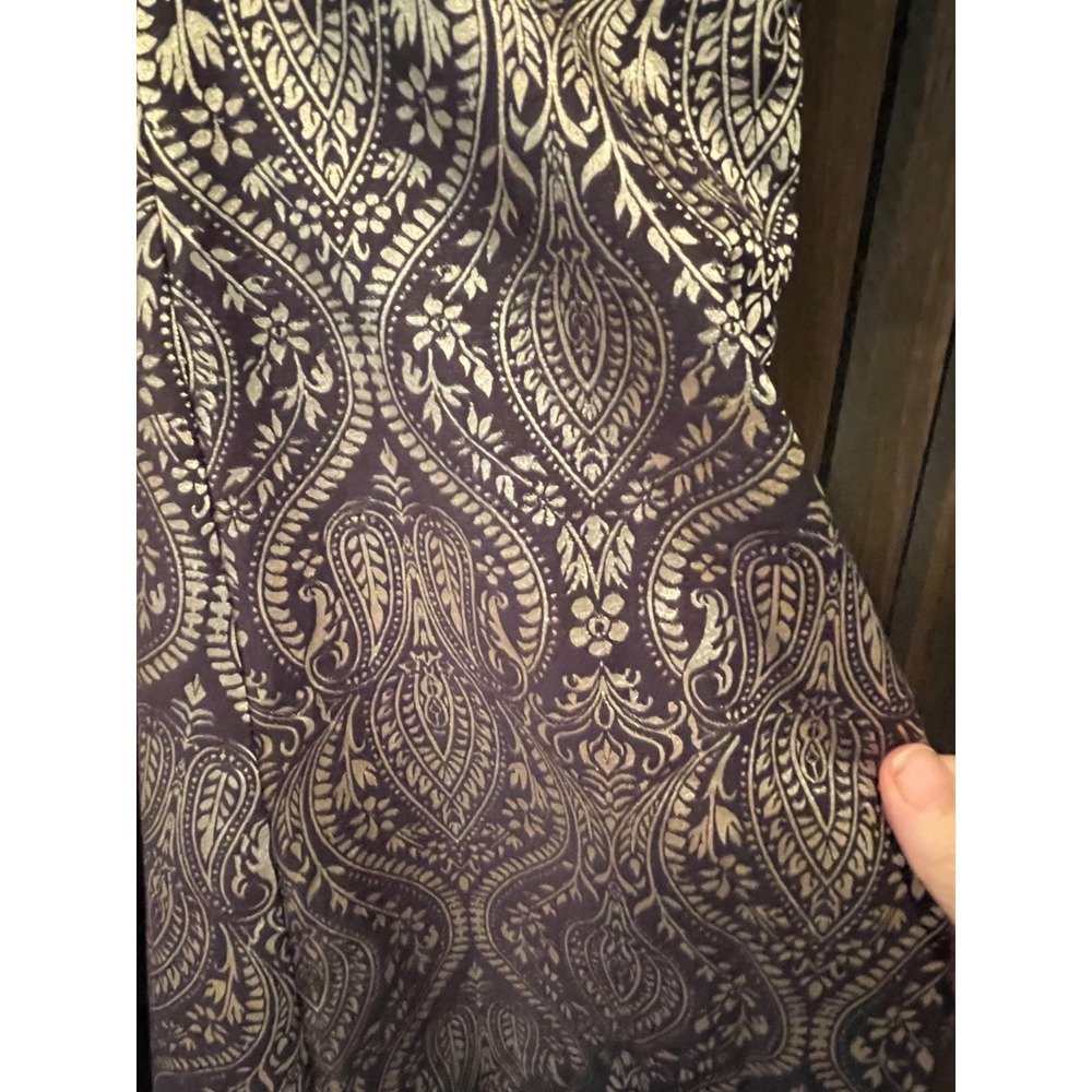 Lela Rose x Lane Bryant - High Low Skirt Black/Silver Cotton Blend Zip - Sz. 24 - Picture 3 of 11